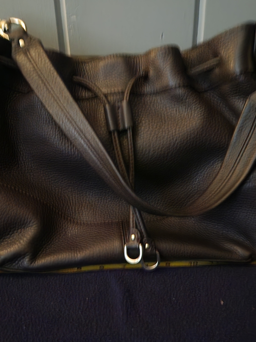 Cole Haan Black Pebbled Leather Shoulder Bag